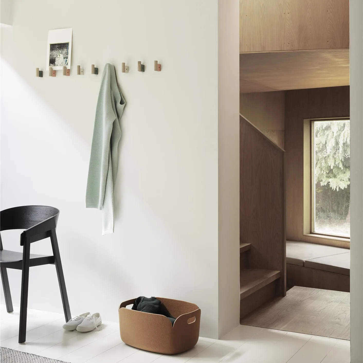 Attach 挂钩 2件装, 橡木_铝色 Muuto