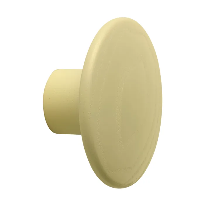 Dots Wood 衣帽钩 - 黄色-米色, 直径6.5cm - Muuto