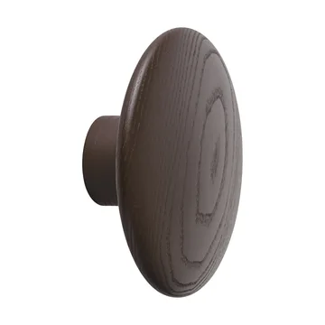 Dots Wood 衣帽钩 - 棕红色，Ø9cm - Muuto