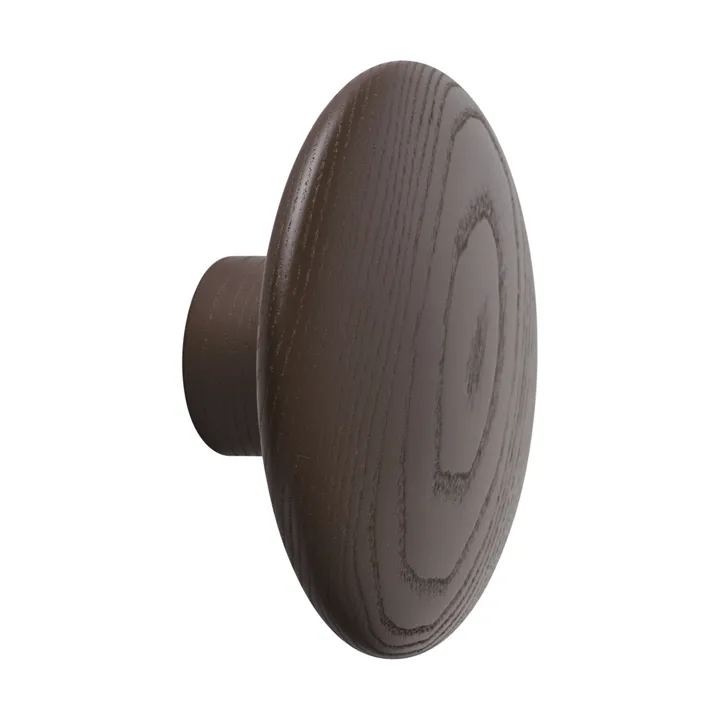Dots Wood 衣帽钩 - 棕红色，Ø9cm - Muuto