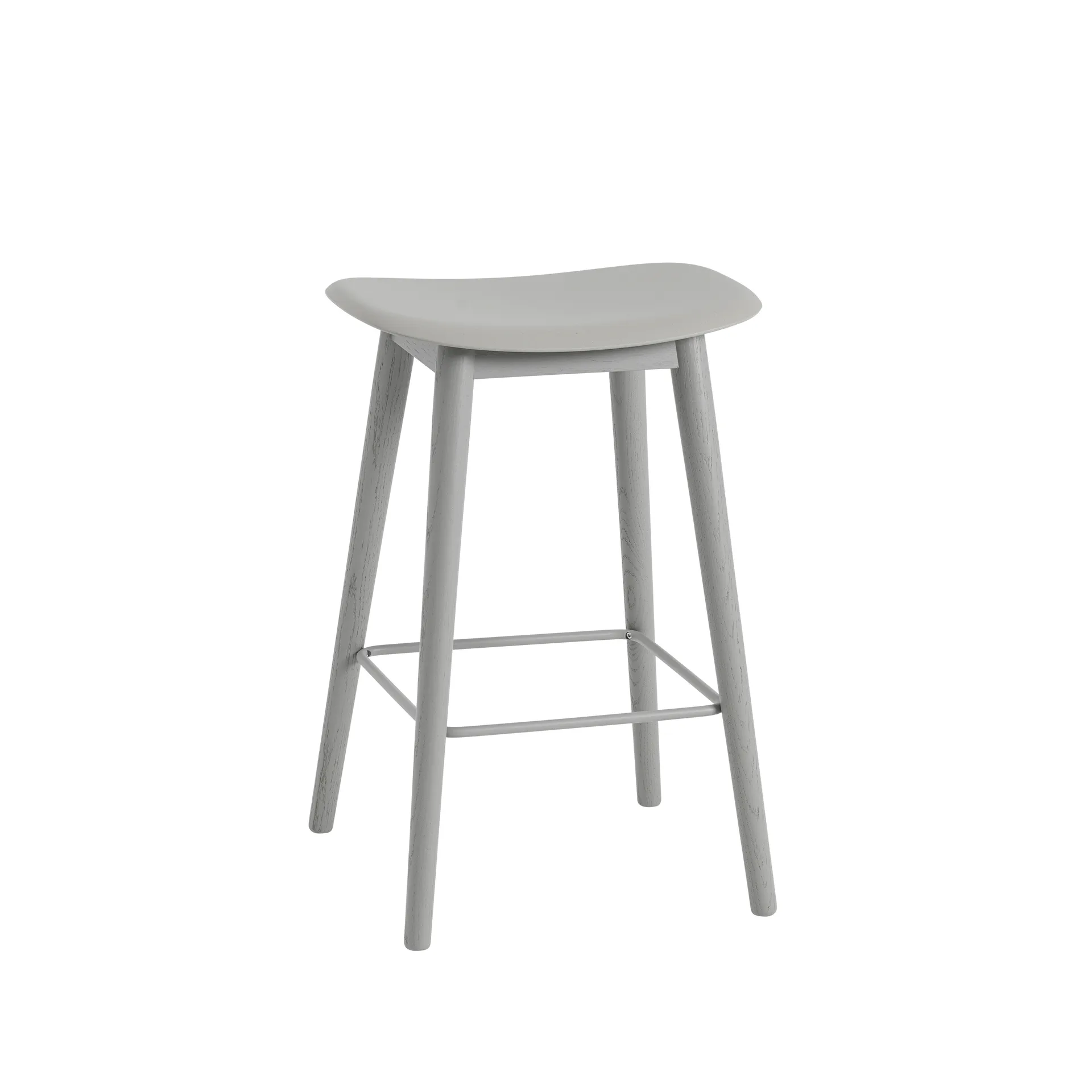 Fiber 吧台凳65cm, 灰色_灰色支腿 Muuto