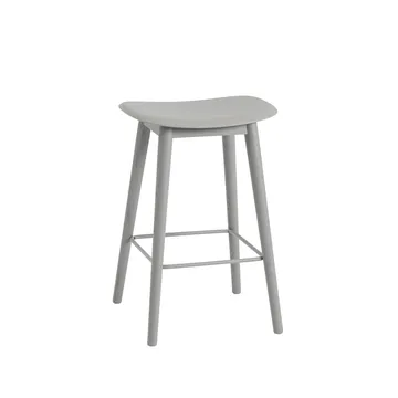Fiber 吧台凳65cm - 灰色_灰色支腿 - Muuto