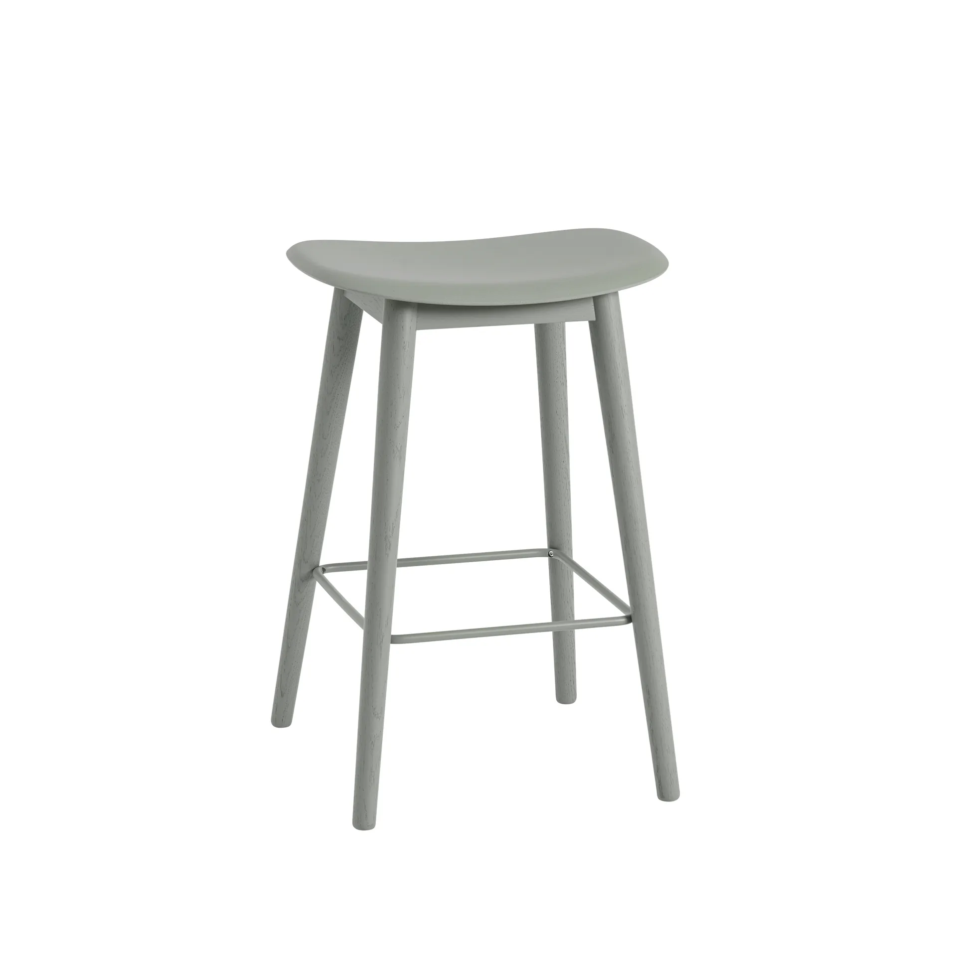 Fiber 吧台凳65cm, 灰绿色_绿色支腿 Muuto