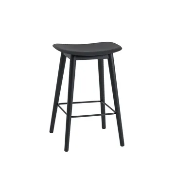 Fiber 吧台凳65cm - 黑色_黑色支腿 - Muuto