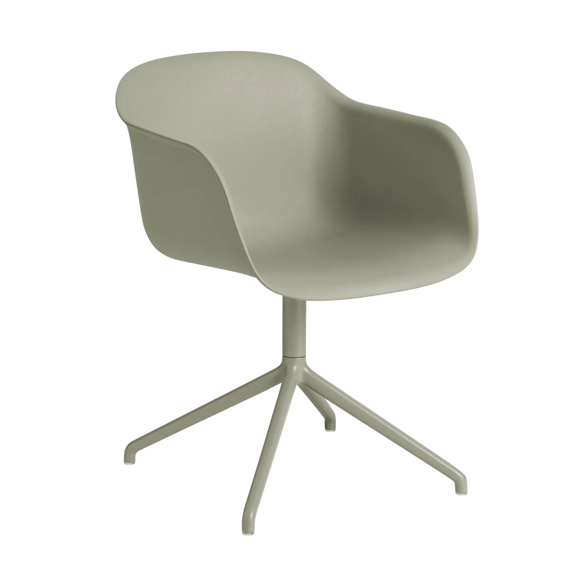 Fiber armchair swivel base 办公椅, Dusty 绿色 (plastic) Muuto