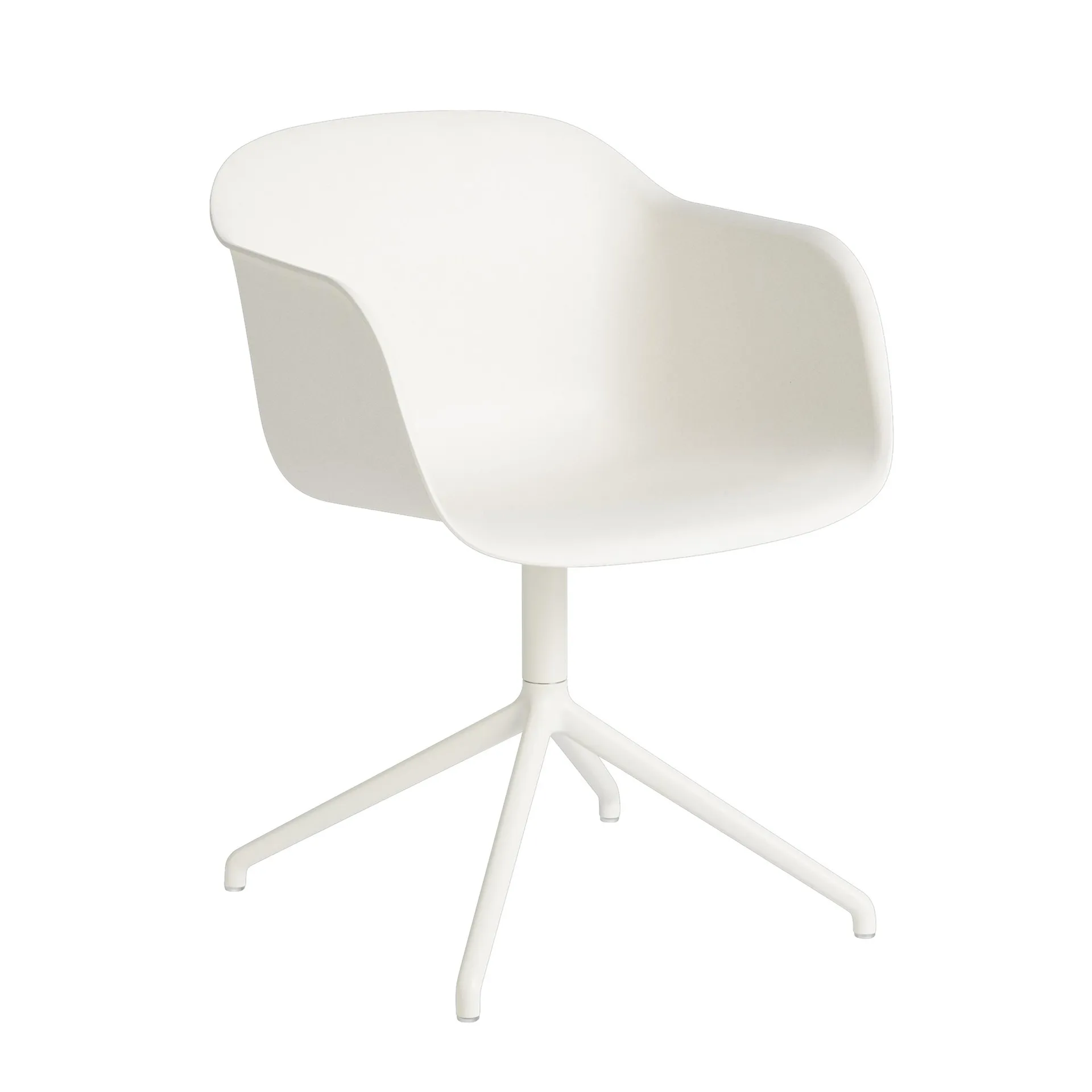 Fiber armchair swivel base 办公椅, 原色/自然色 白色 (plastic) Muuto