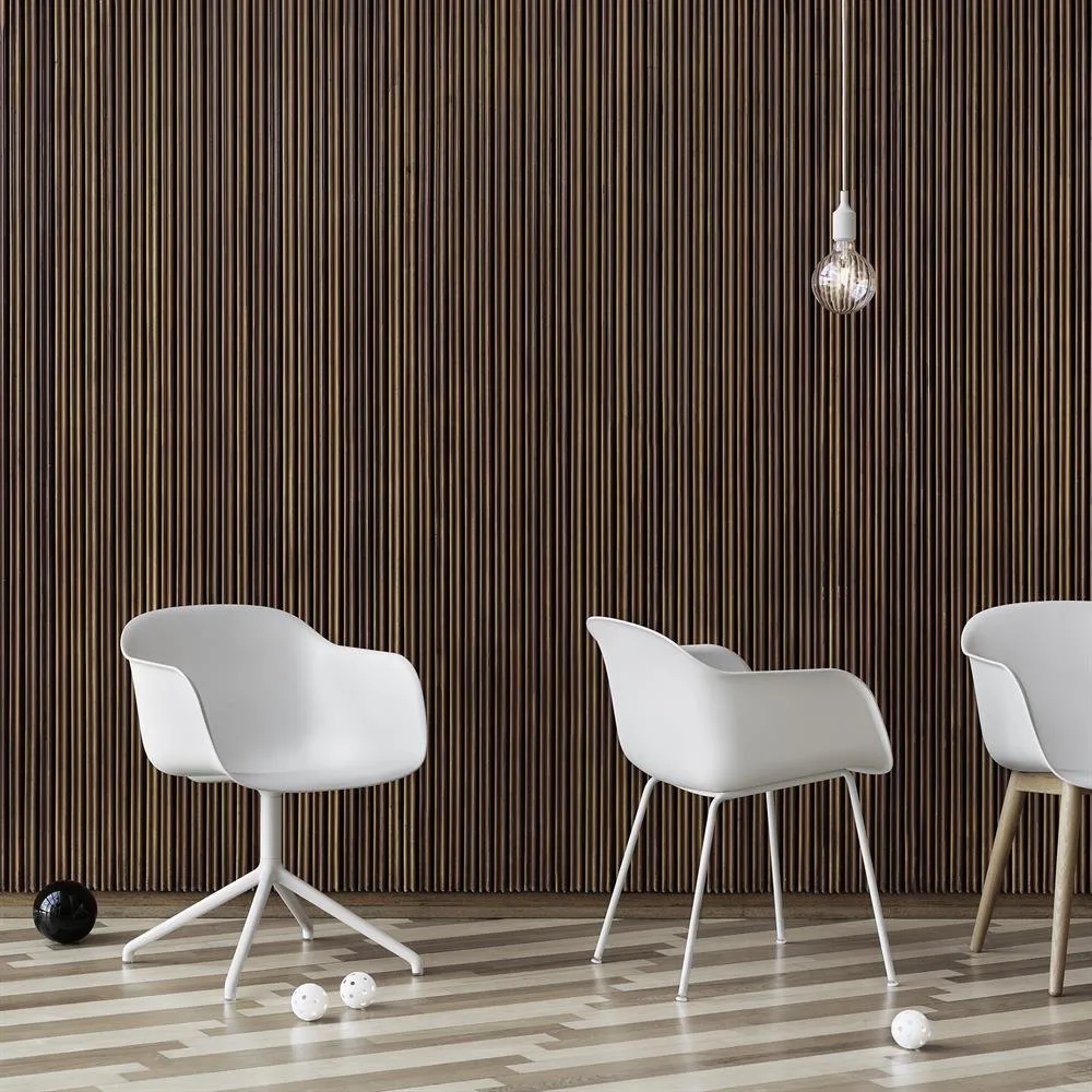 Fiber Chair 带扶手, 自然白_塑料 Muuto