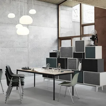 Fiber 钢滑座塑料座椅子 - Dusty 绿色-绿色 - Muuto