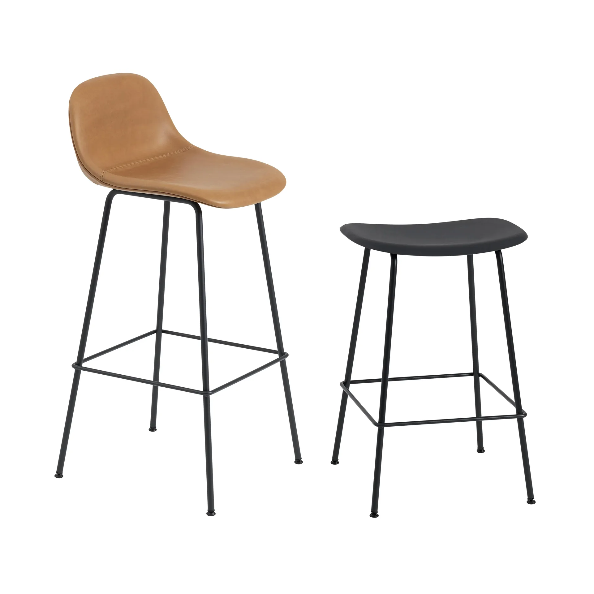 Fiber Tube 吧台椅65cm, 黑色 Muuto