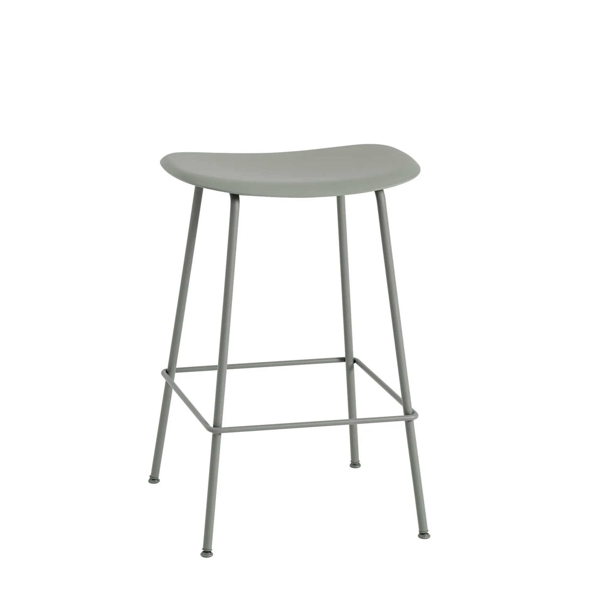 Fiber Tube 吧台椅65cm, 灰绿色 Muuto