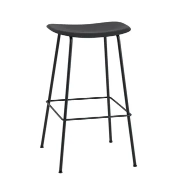 Fiber Tube 吧台椅75Cm - 黑色 - Muuto