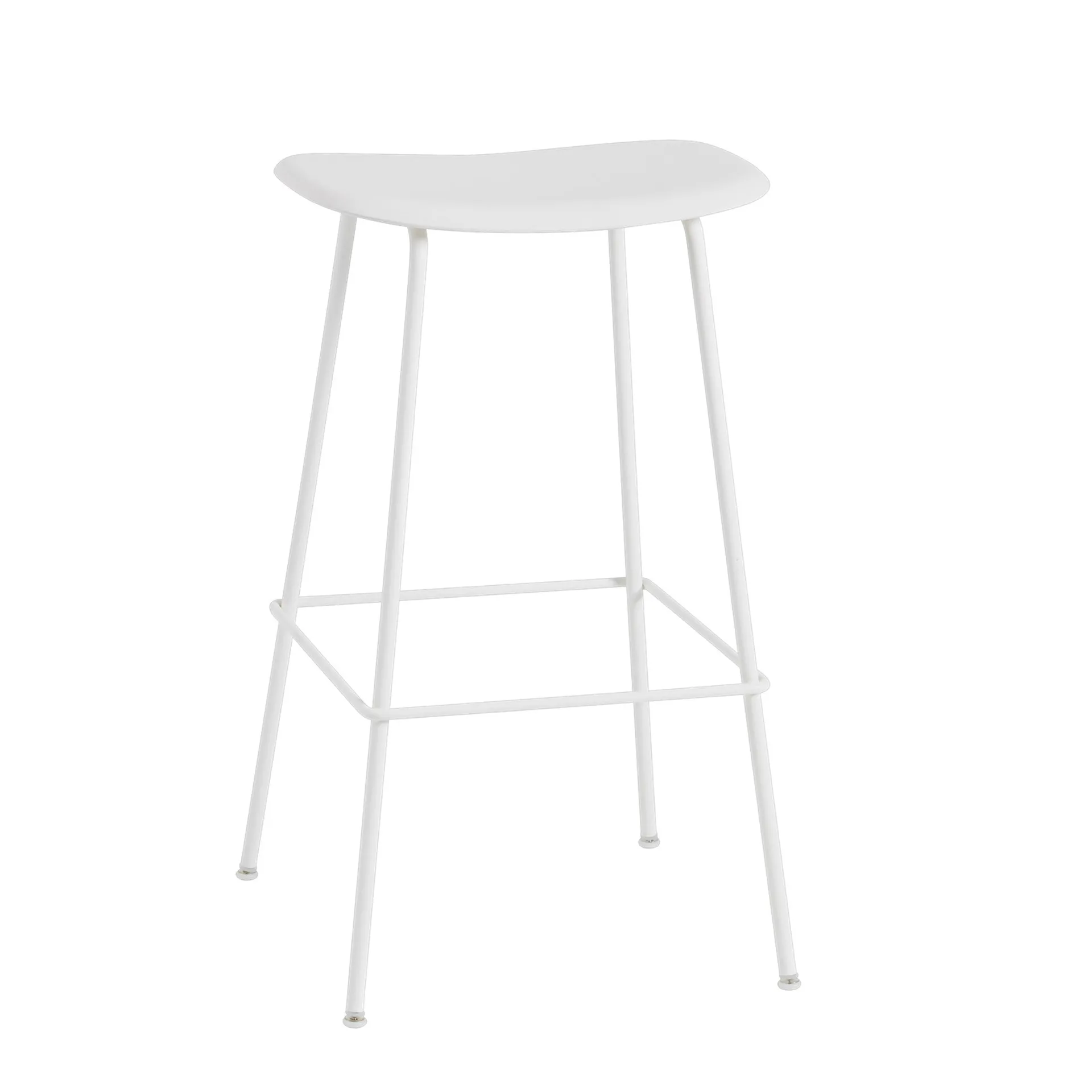 Fiber Tube 吧台椅75Cm, 白色 Muuto