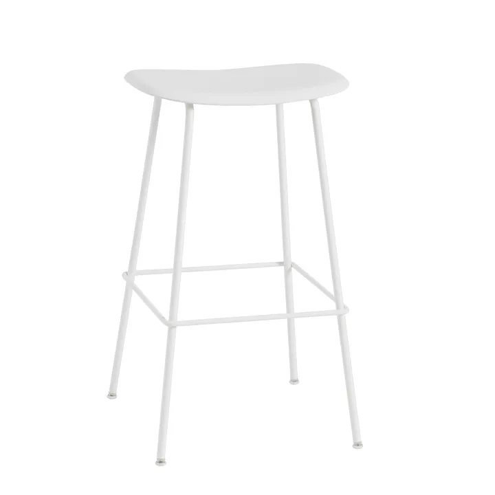Fiber Tube 吧台椅75Cm - 白色 - Muuto