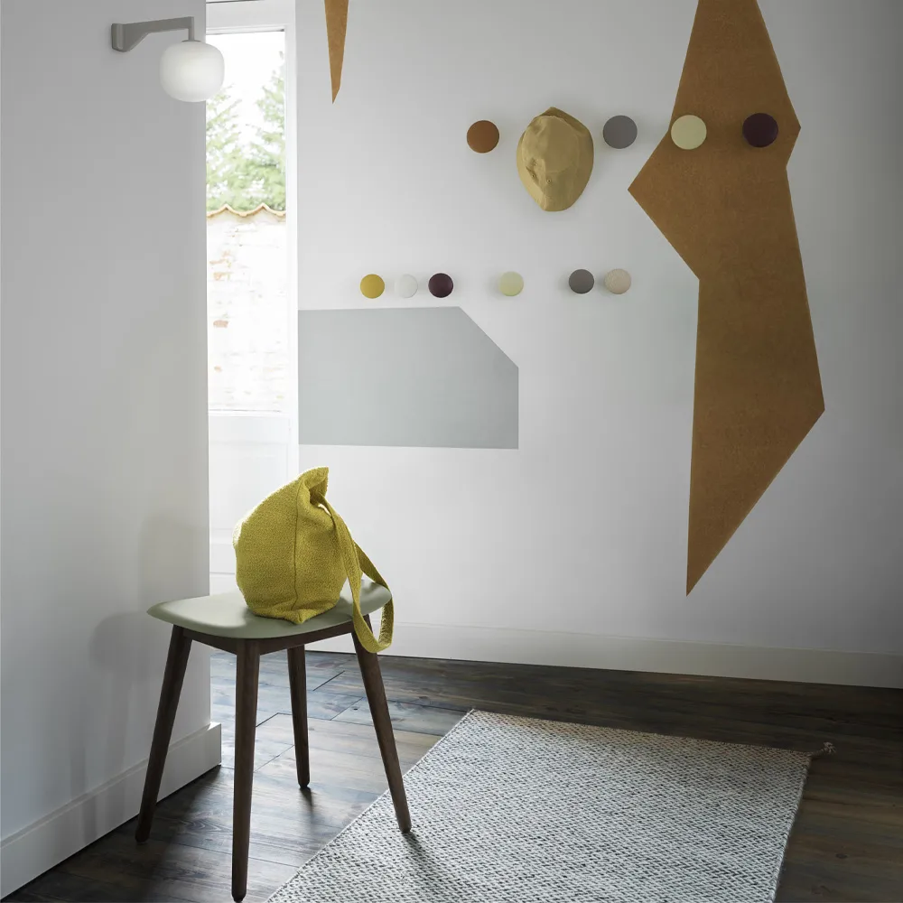 Fiber 凳子, 黑色, wooden legs Muuto
