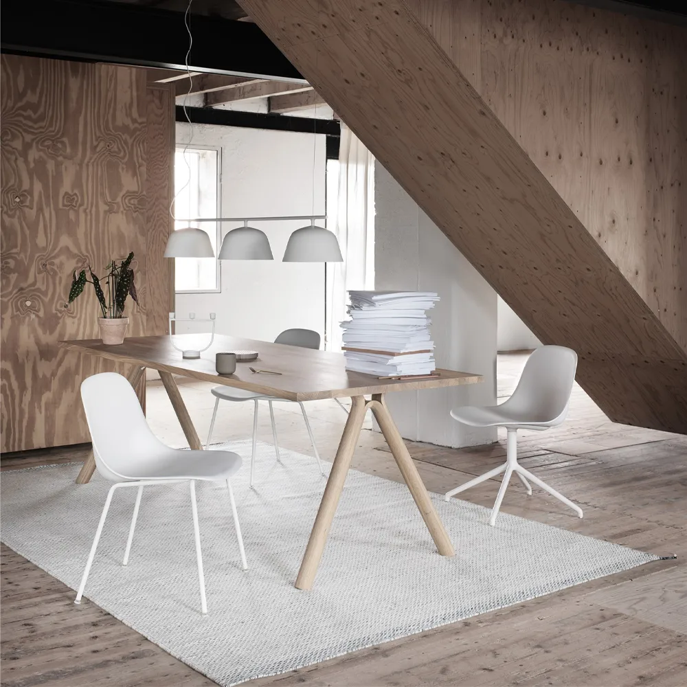 Fiber 无扶手椅, 自然白色_白色塑料材质 Muuto