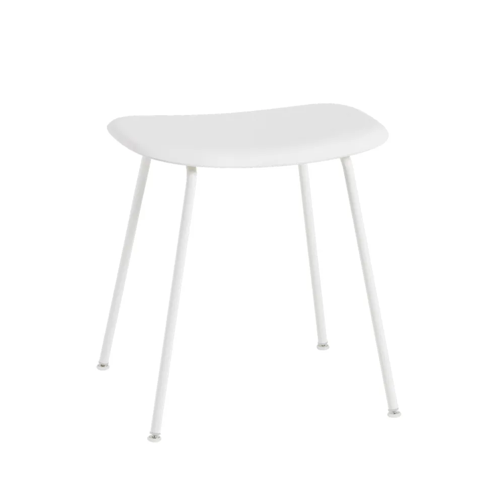 Fiber 凳子, 白色_白色钢制支架 Muuto