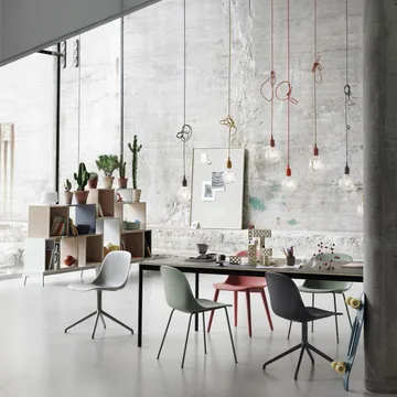 Fiber 餐椅 - 灰绿色_塑料 - Muuto