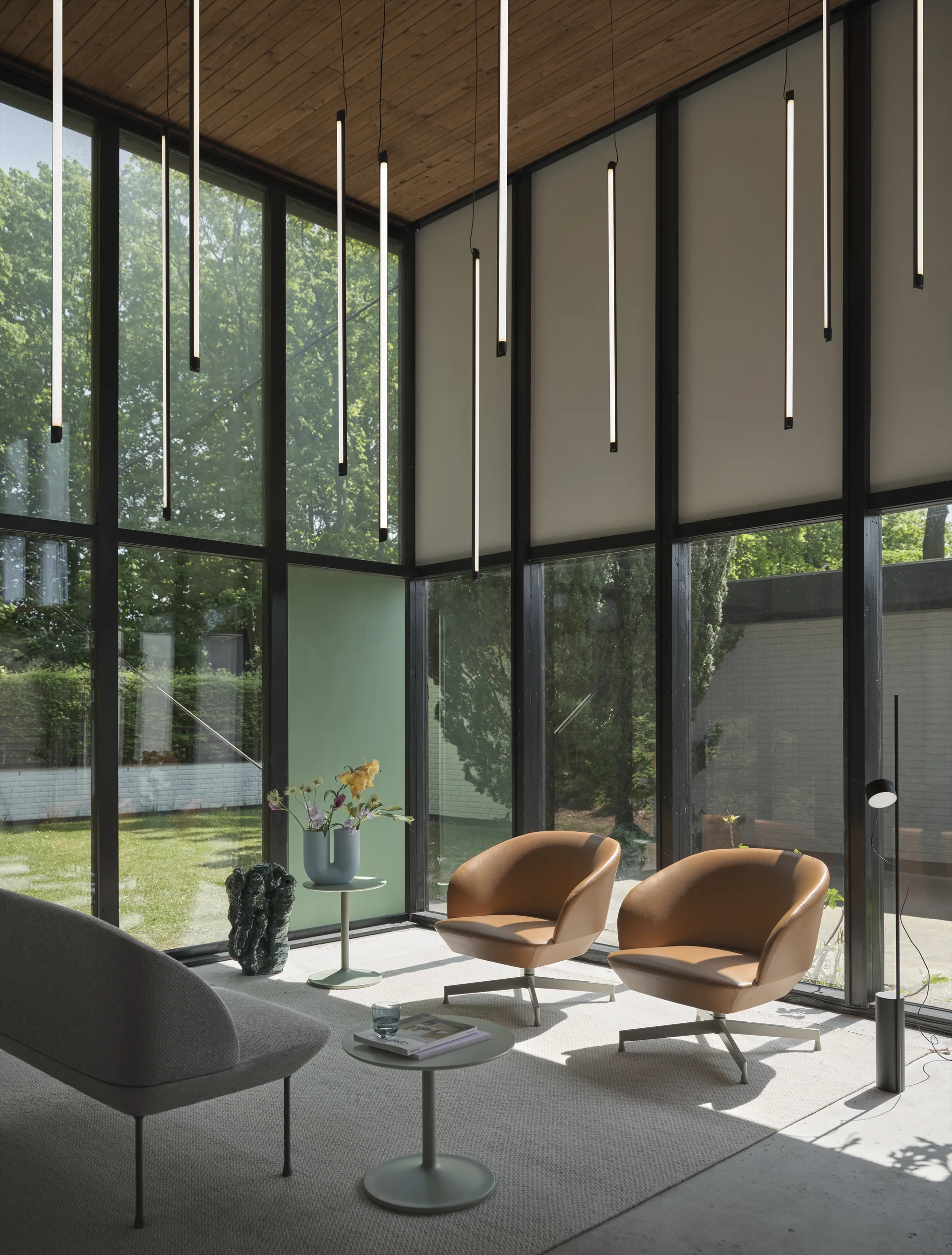 Fine Suspension 灯 90 cm, 黑色 Muuto