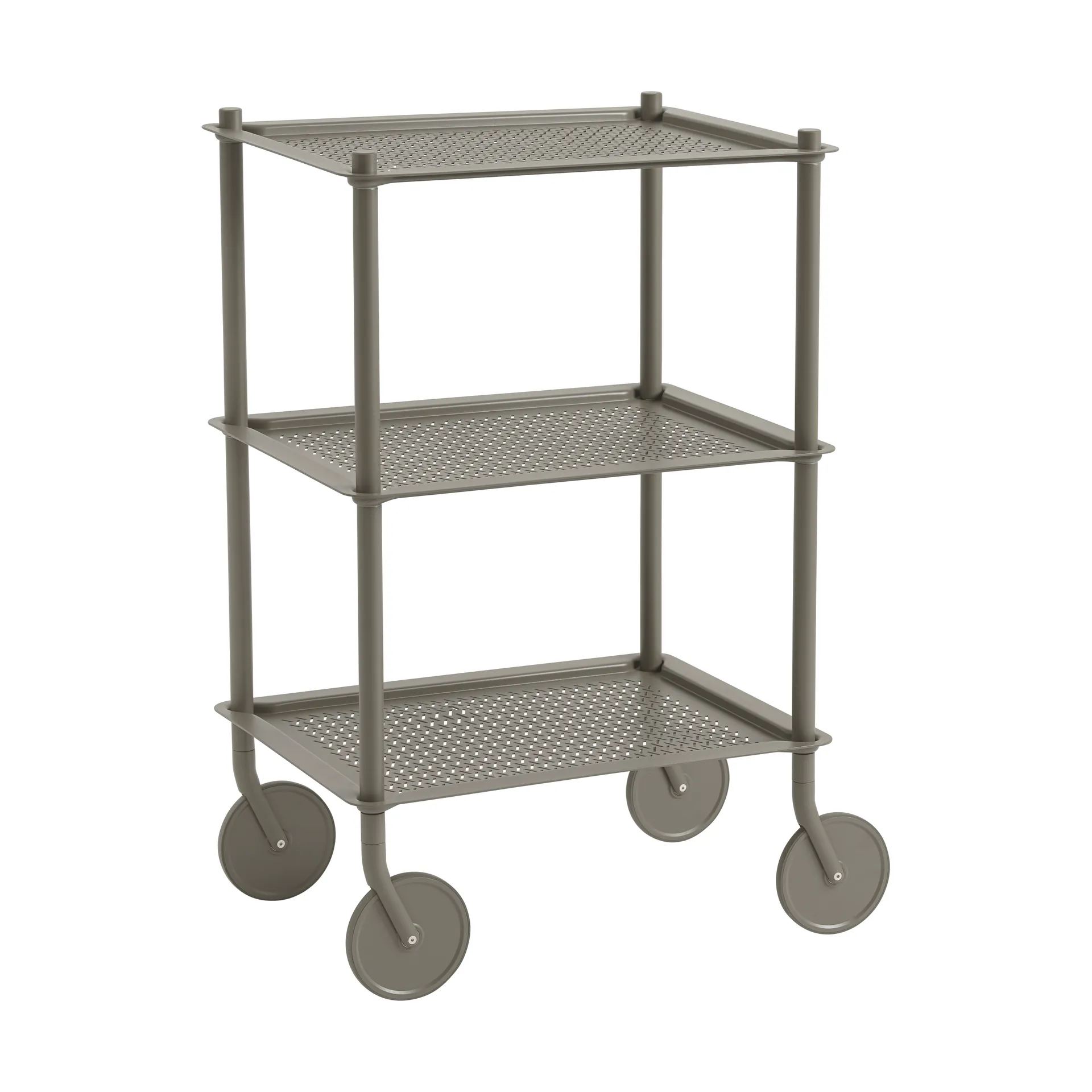 Flow 3-layer trolley 90 cm, 灰褐色 Muuto