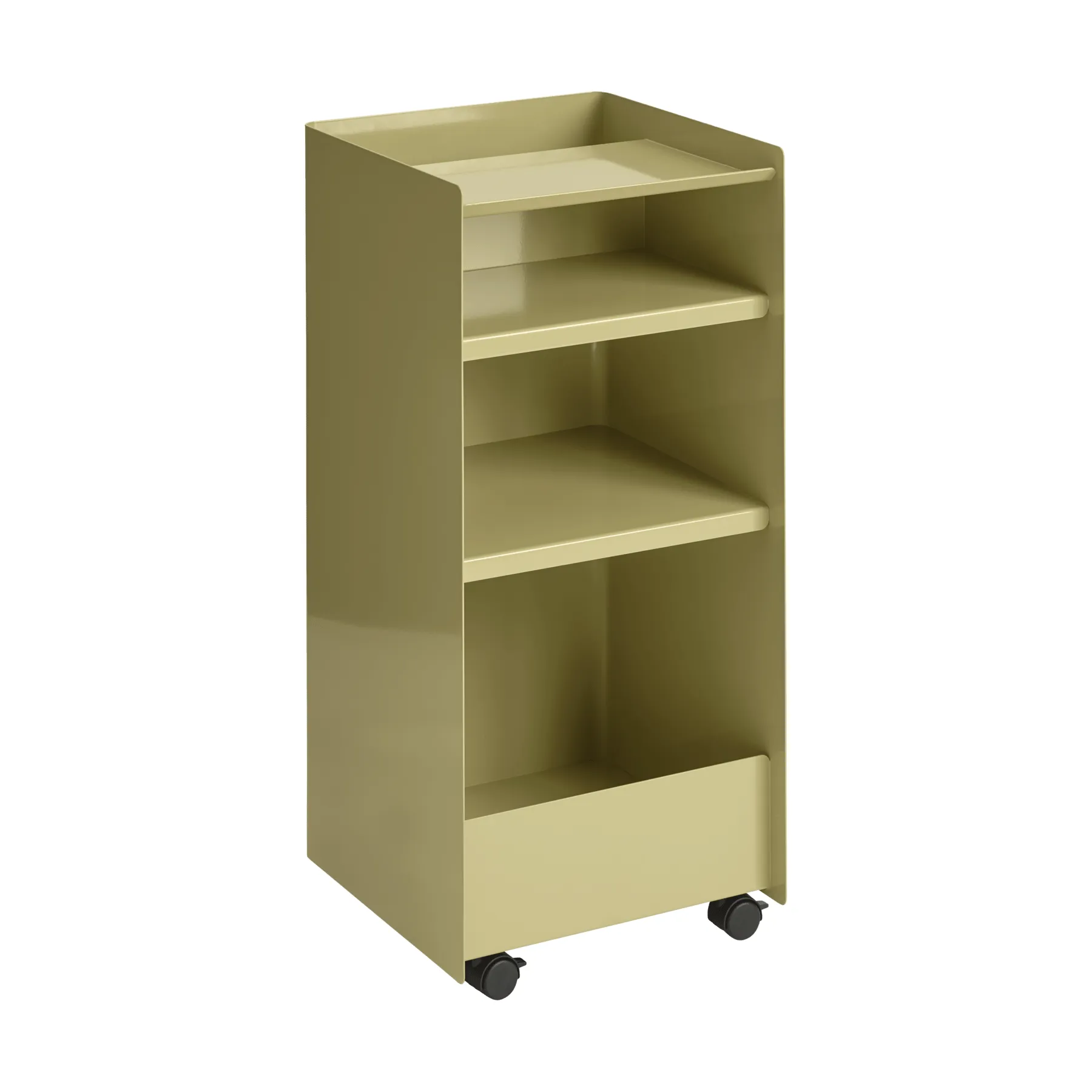 Folded Trolley 手推车 开放式, 深米绿色，37.4x38.7x37.2cm Muuto