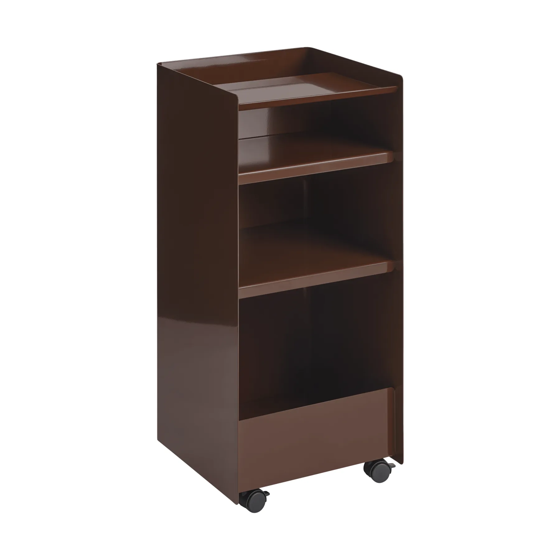 Folded Trolley 手推车 开放式, 深红色，37.4x38.7x37.2cm Muuto