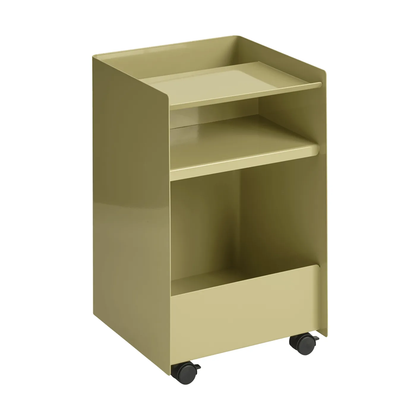 Folded Trolley 手推车 开放式, 深米色 绿色 37.4x61.5x37.2cm Muuto