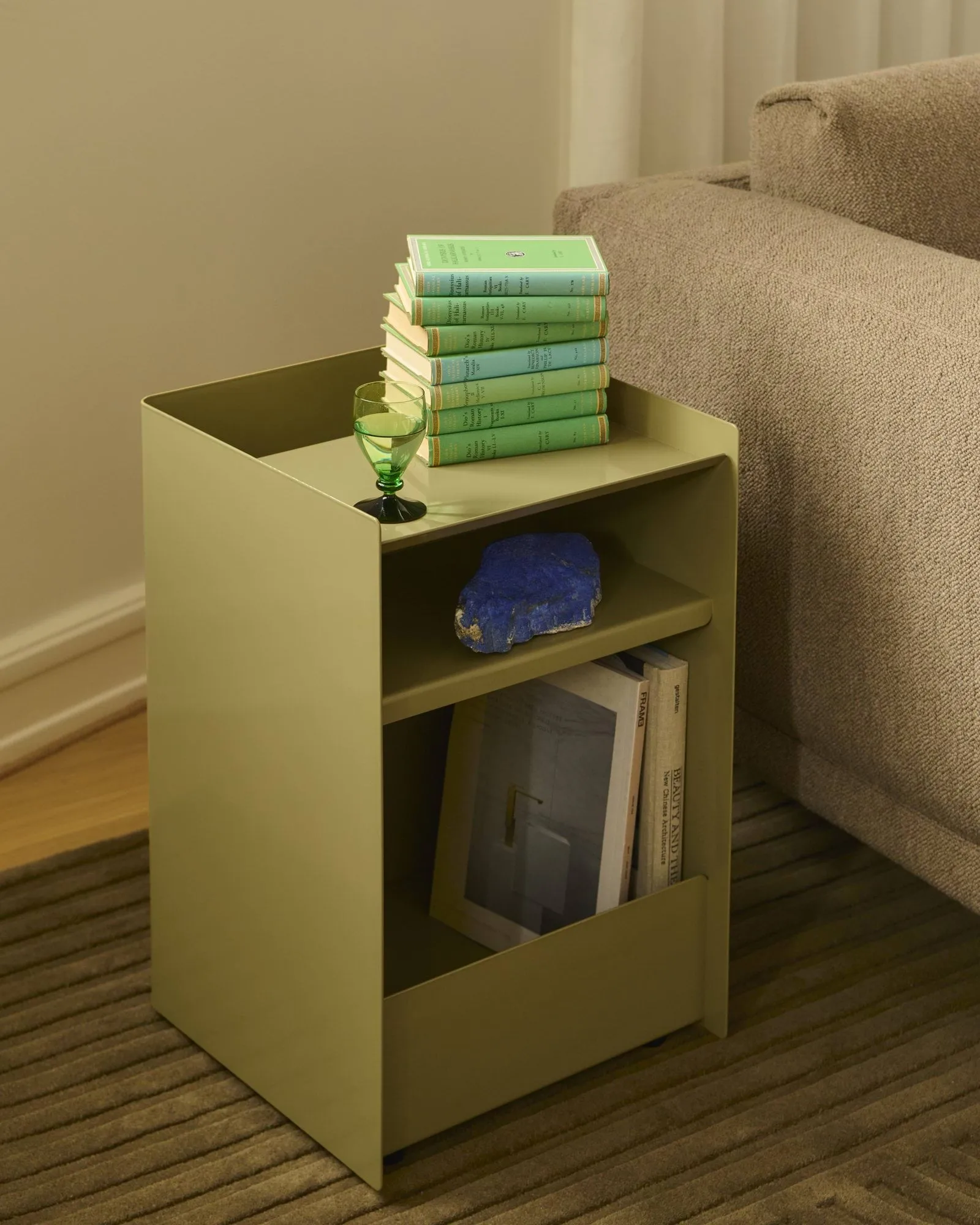 Folded Trolley 抽屉式手推车, 深米绿色 Muuto