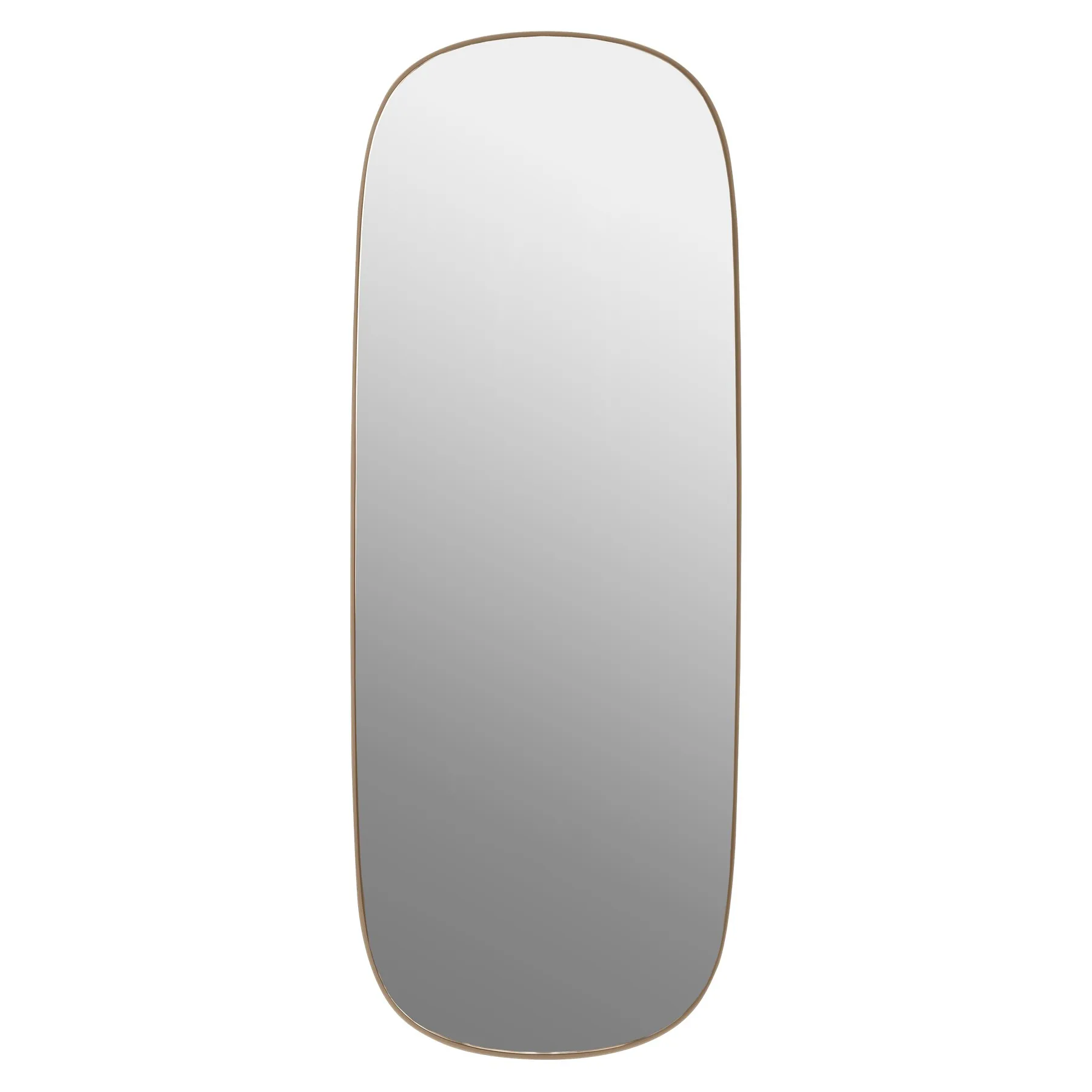 Framed mirror large, 玫瑰色-clear, 118x44,5 Muuto