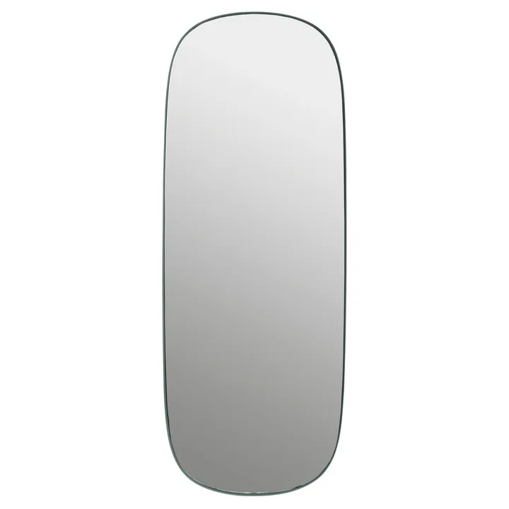 Framed mirror large - Dark-绿色 clear, 118x44,5 - Muuto