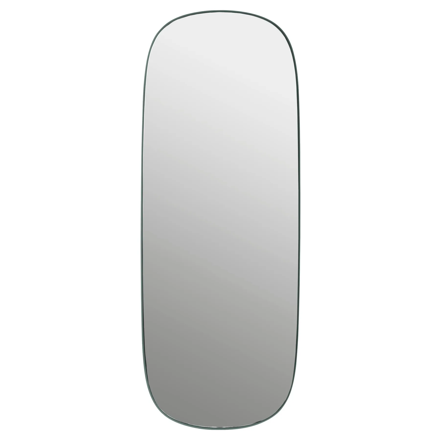 Framed mirror large, Dark-绿色 clear Muuto