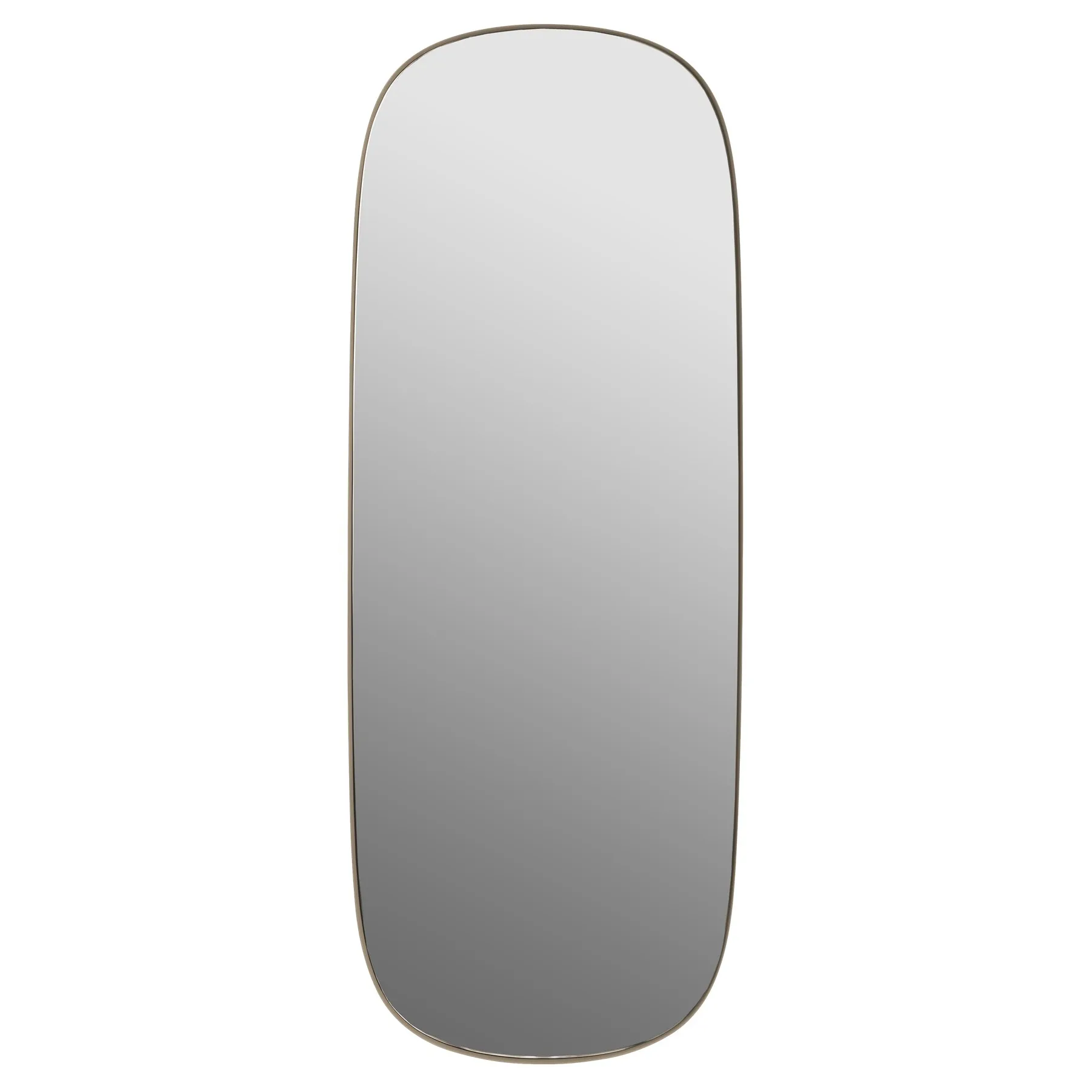 Framed mirror large, 灰褐色（Taupe）-clear, 118x44,5 Muuto