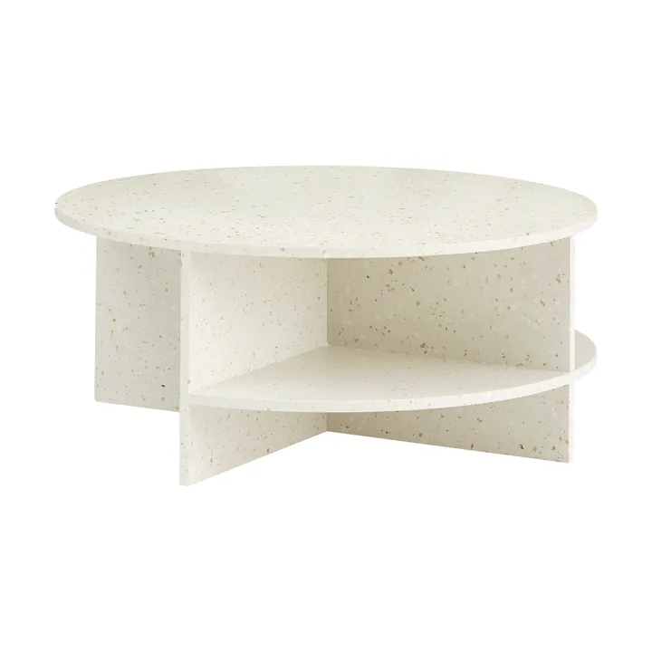 Halves 咖啡桌 - 米白色_水磨石_Ø85cm - Muuto