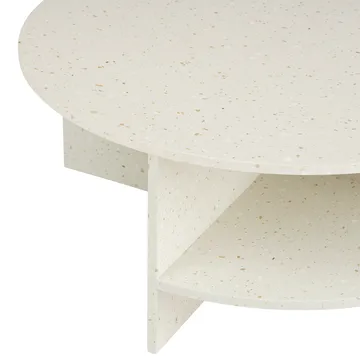 Halves 咖啡桌 - 米白色_水磨石_Ø85cm - Muuto