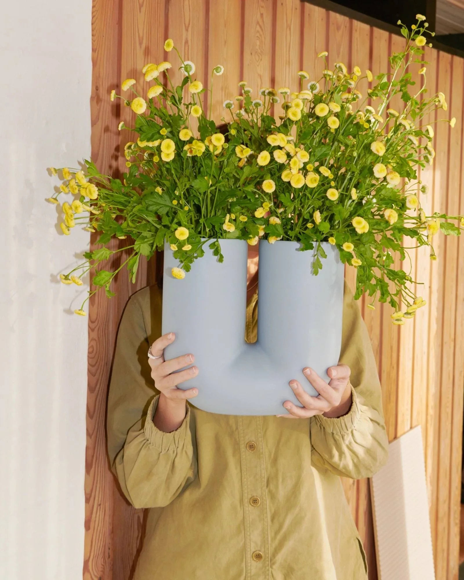 Kink 花瓶 26cm, 浅蓝色 Muuto