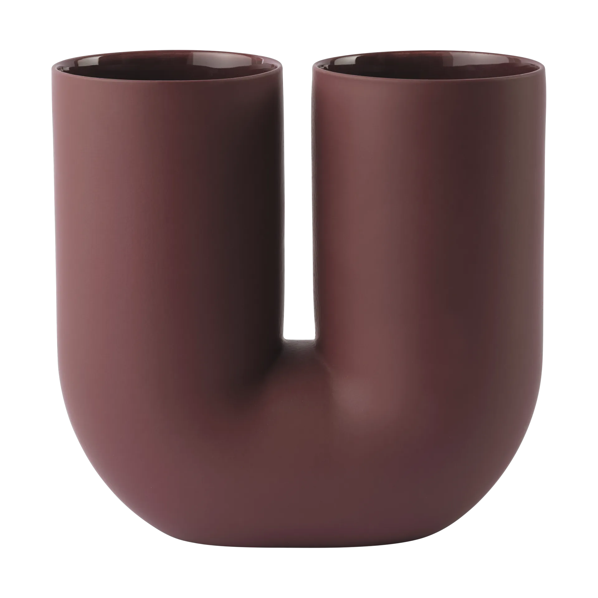 Kink 花瓶 26cm, 深红色 Muuto