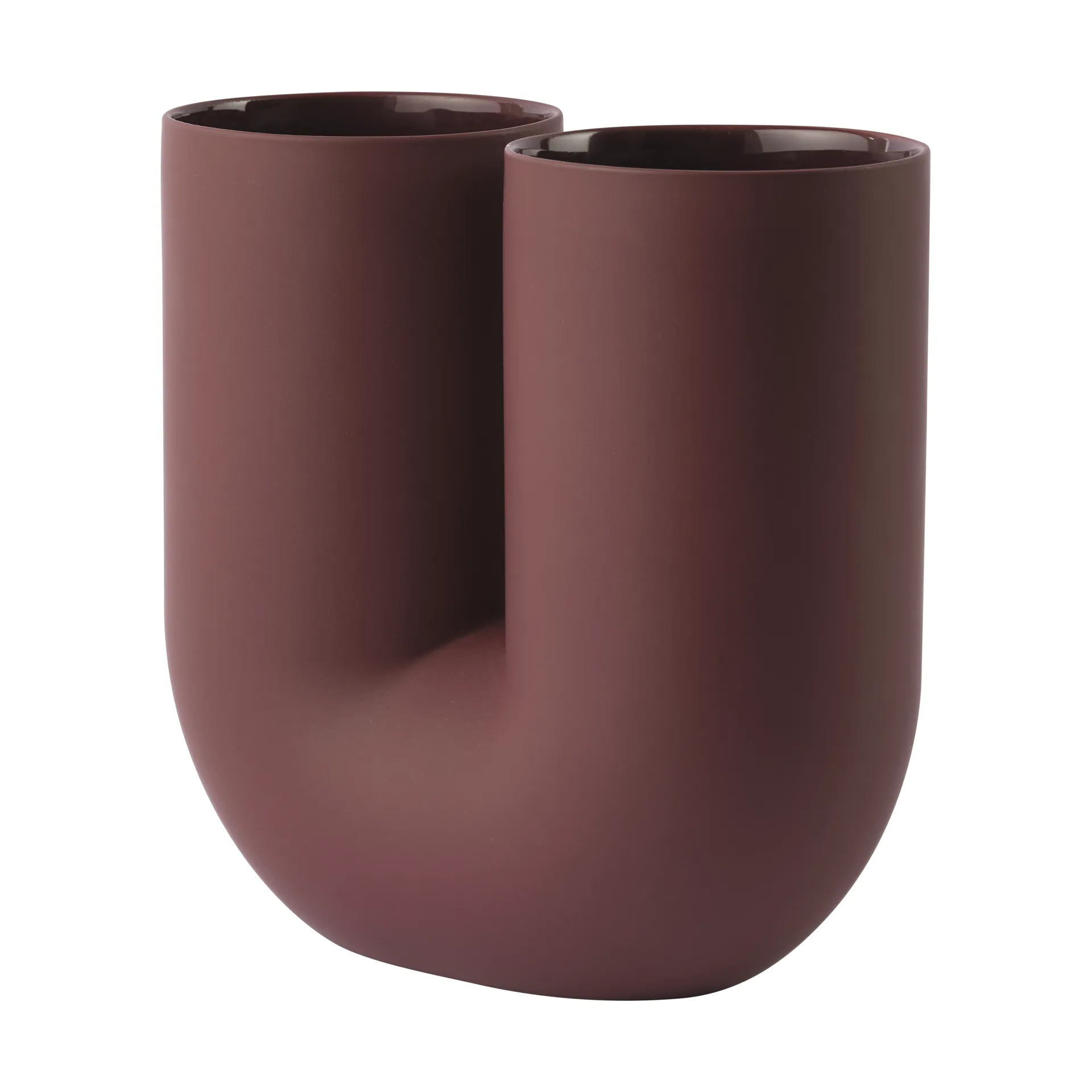 Kink 花瓶 26cm, 深红色 Muuto