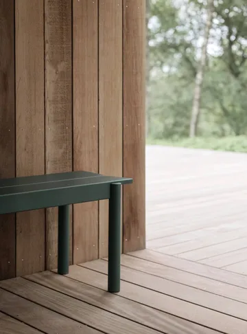 Linear 钢制长凳110cm - 深绿色 - Muuto
