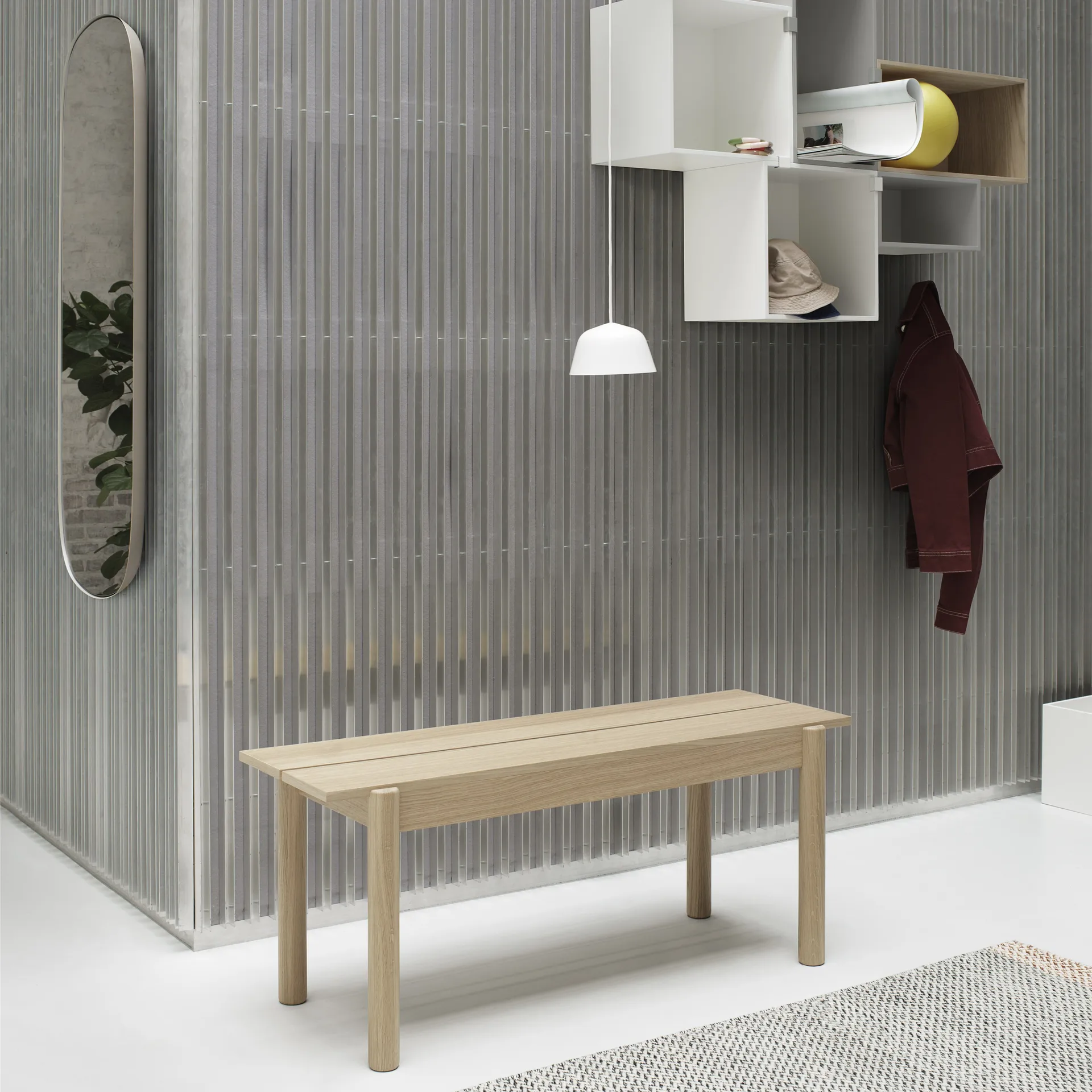 Linear 长凳 橡木, 110cm Muuto