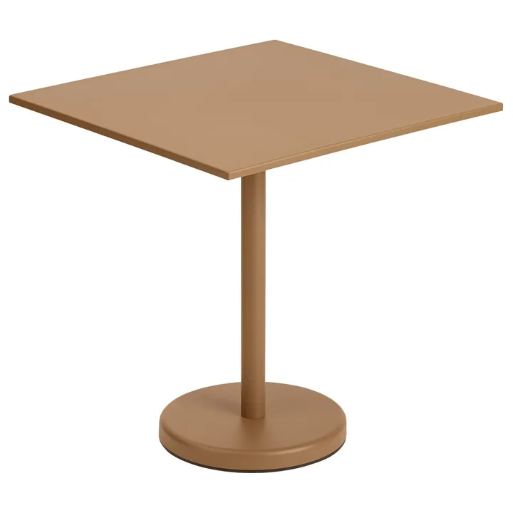 Linear 钢制桌子70x70cm - 焦橙色 - Muuto