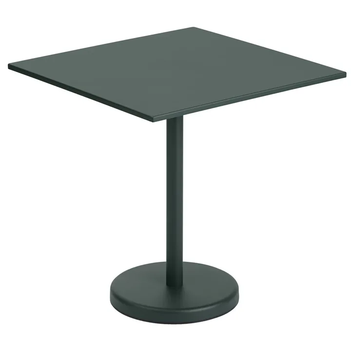 Linear 钢制桌子70x70cm - 深绿色 - Muuto