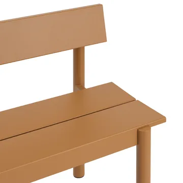 Linear Steel 带靠背长凳 - 焦橙色_110x34cm - Muuto