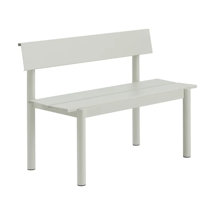 Linear Steel 带靠背长凳 - 灰色_110x34cm - Muuto