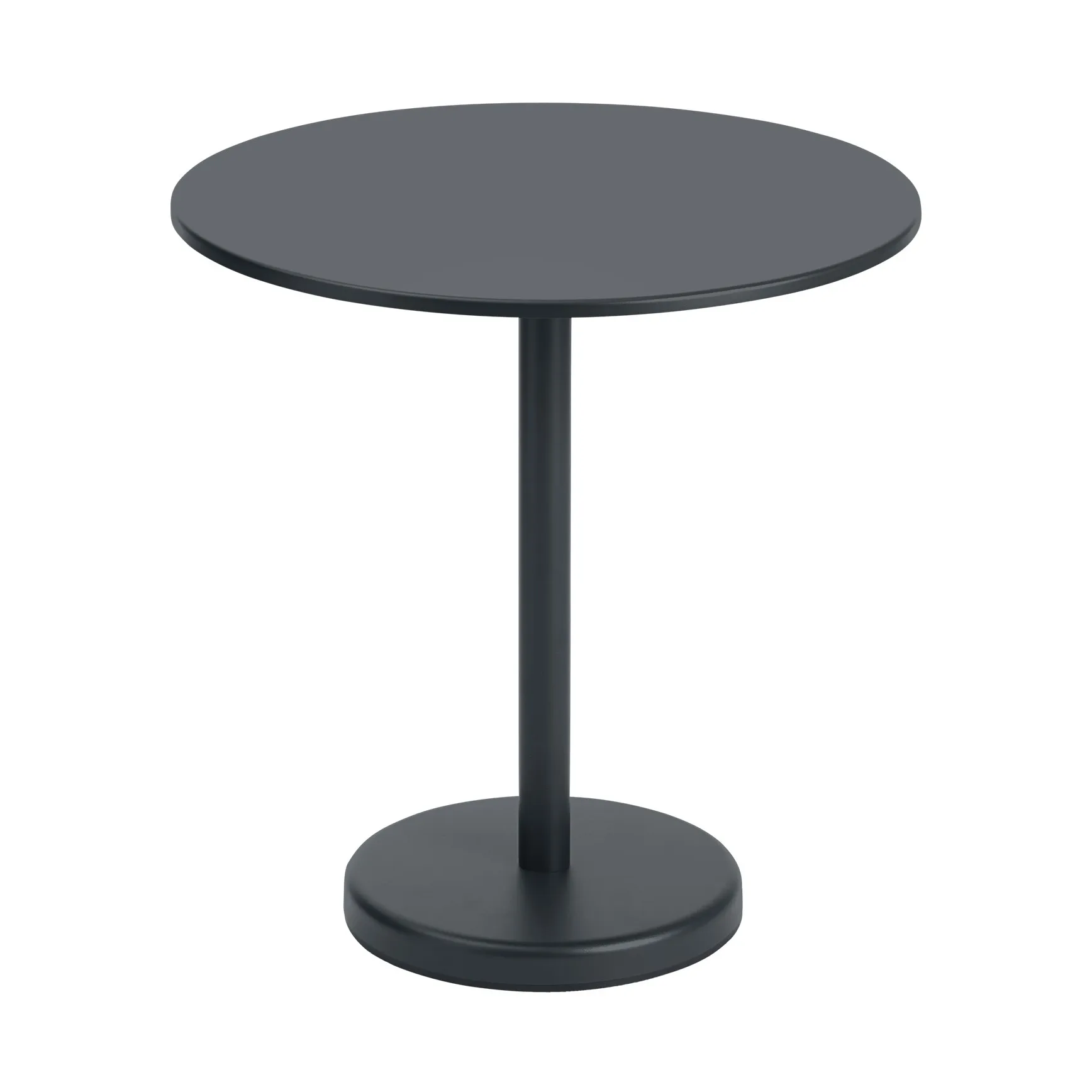 Linear steel table Ø70 cm, 黑色 Muuto