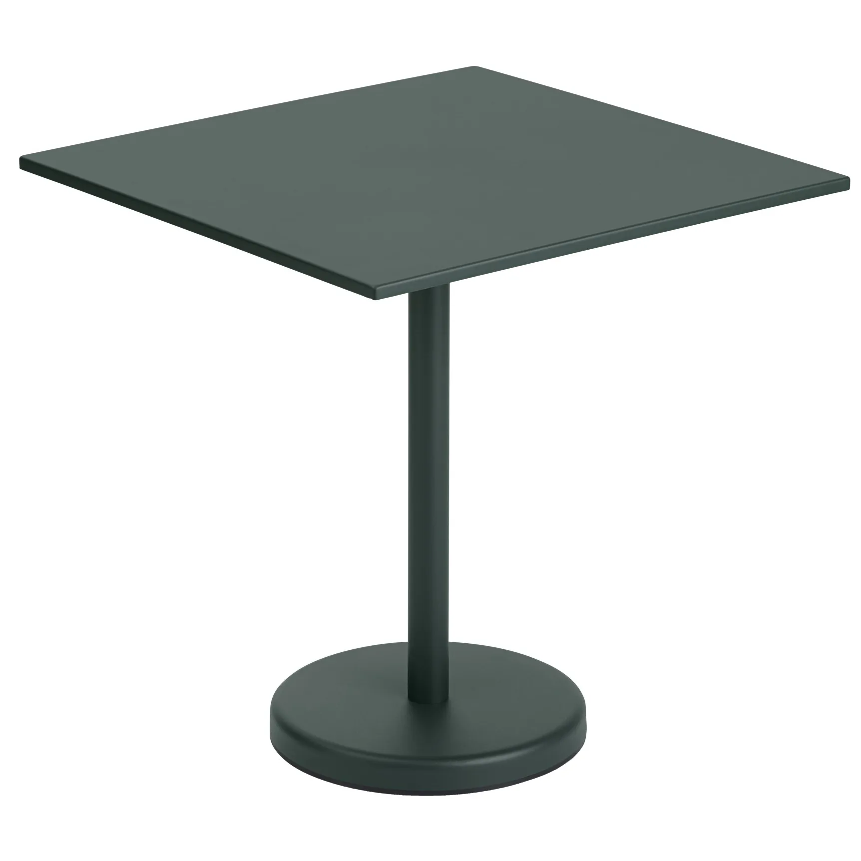 Linear steel table 70x70 cm, Dark 绿色 Muuto