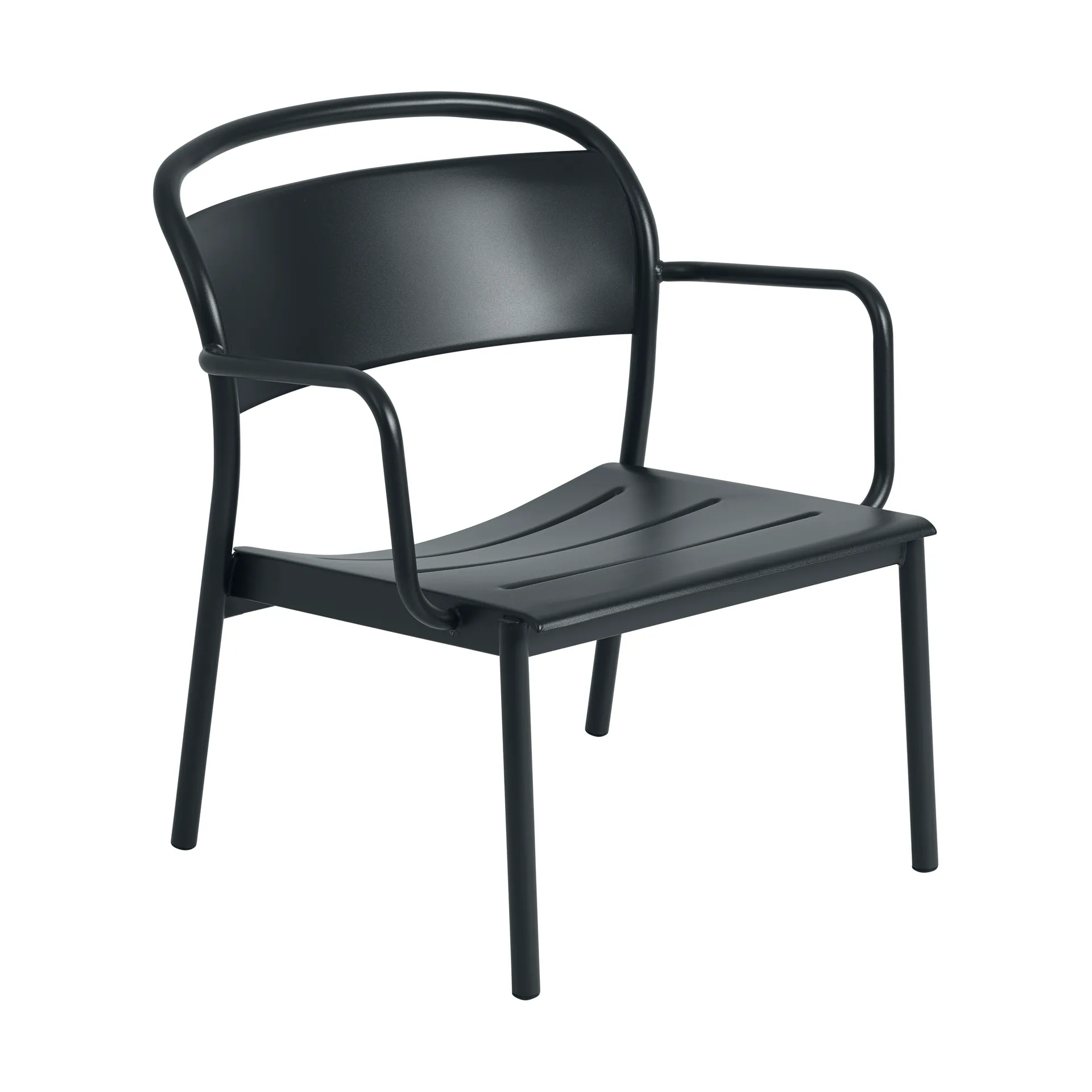 Linear Steel 休闲扶手椅, 无烟煤黑色 Muuto
