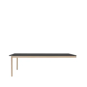 Linear System 模块化系统边桌尾端模块 - 黑色-oak 240x142cm - Muuto