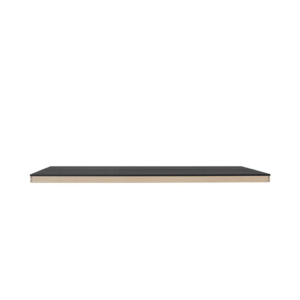 Linear System 模块化系统边桌中间模块, 黑色纳米层压板配黑色 Muuto