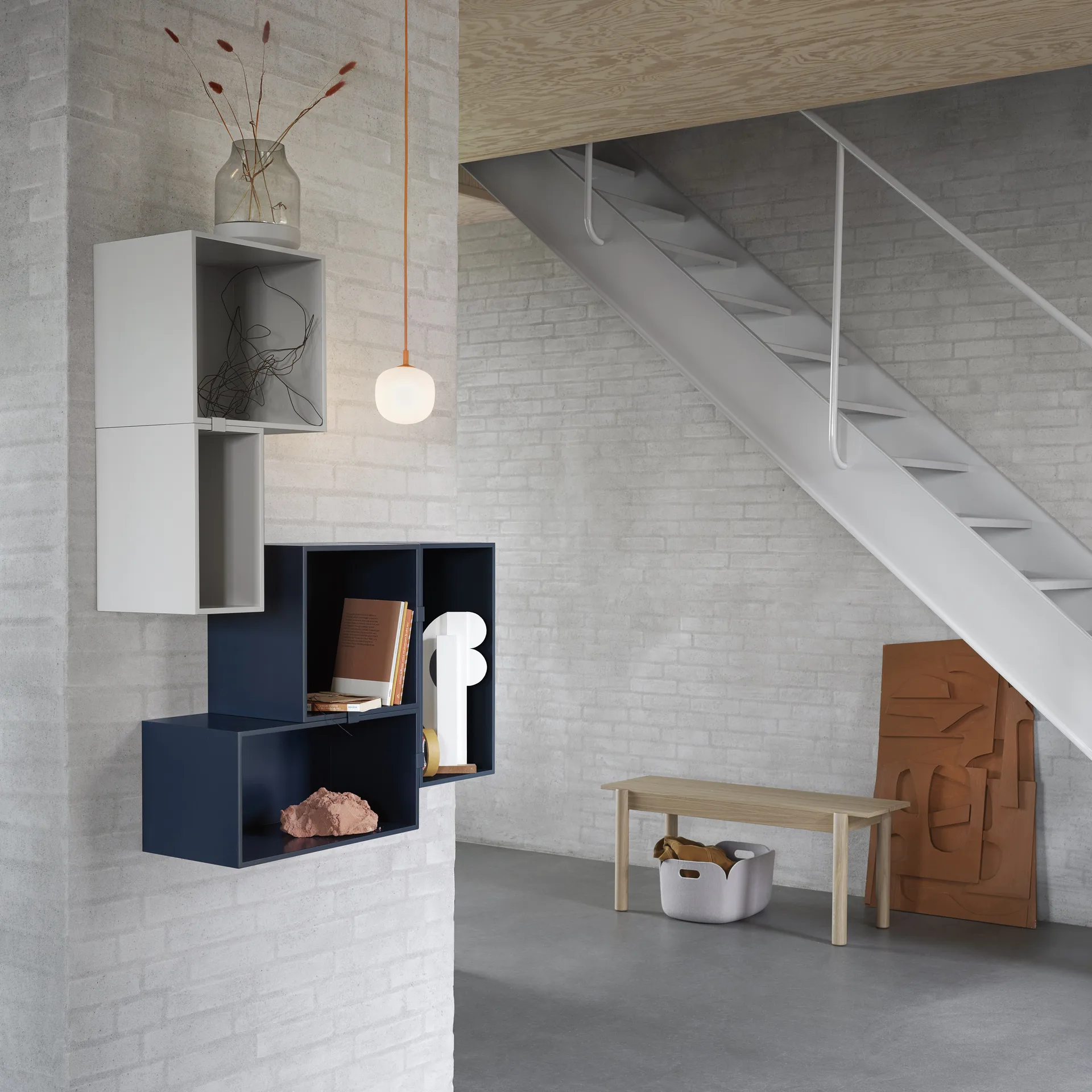 Mini stacked 2.0 收纳系统 小号, 浅灰色 Muuto