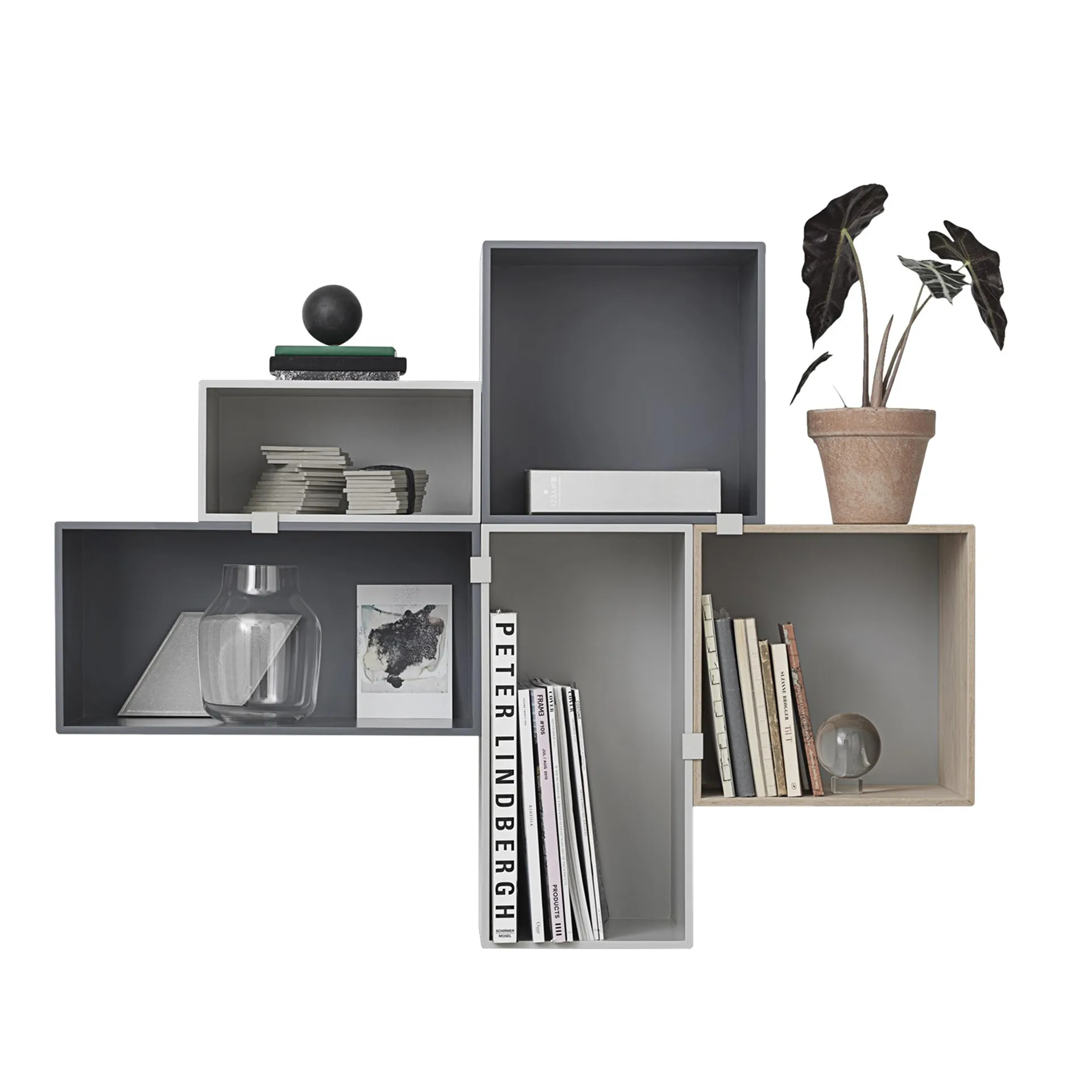 Mini stacked 2.0 收纳系统 小号, 浅灰色 Muuto