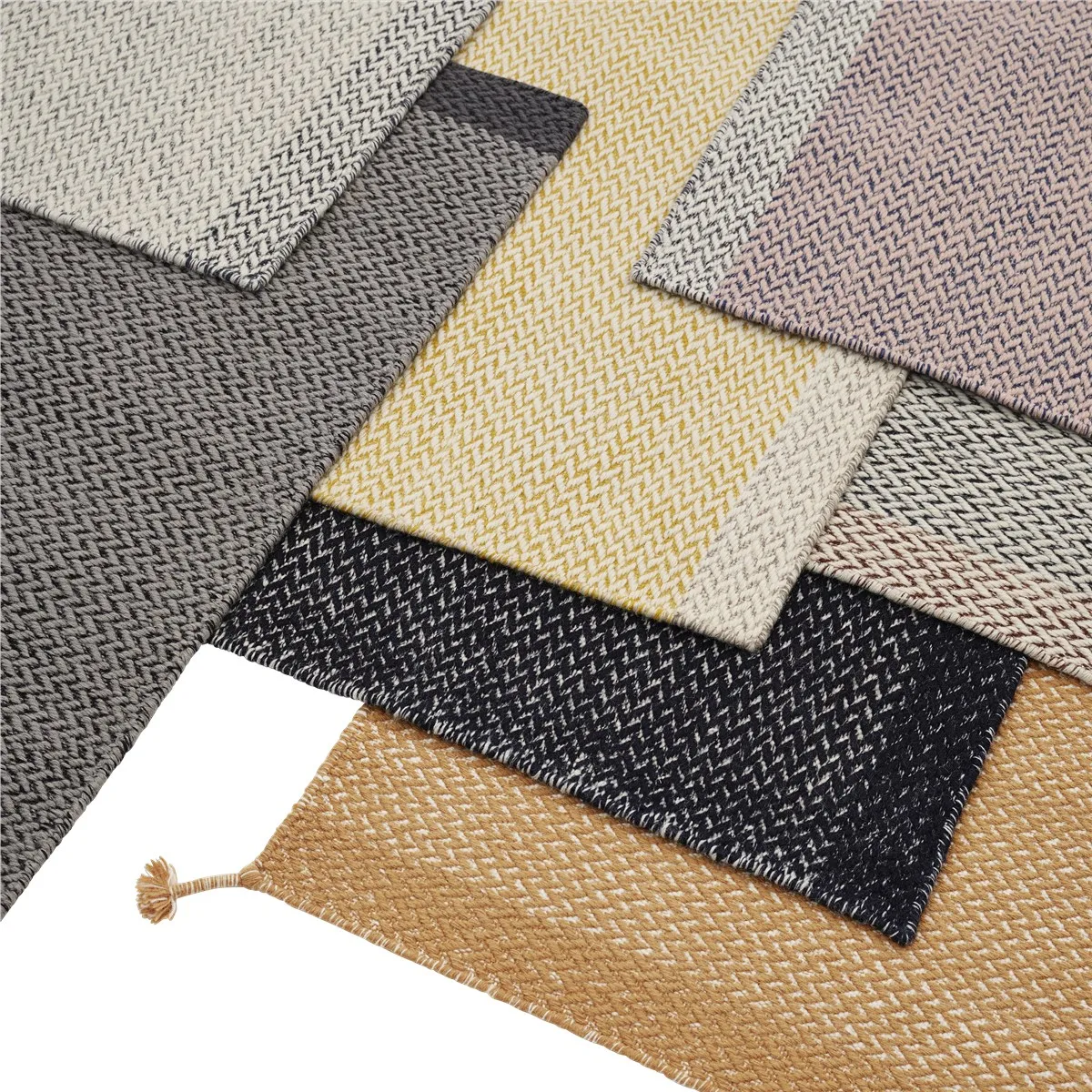 Muuto Ply系列 新西兰羊毛编织地毯 80×200cm, 粉色 Muuto